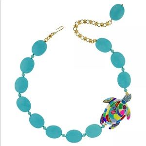 Heidi Daus Turquoise and Multicolor Turtle Necklace